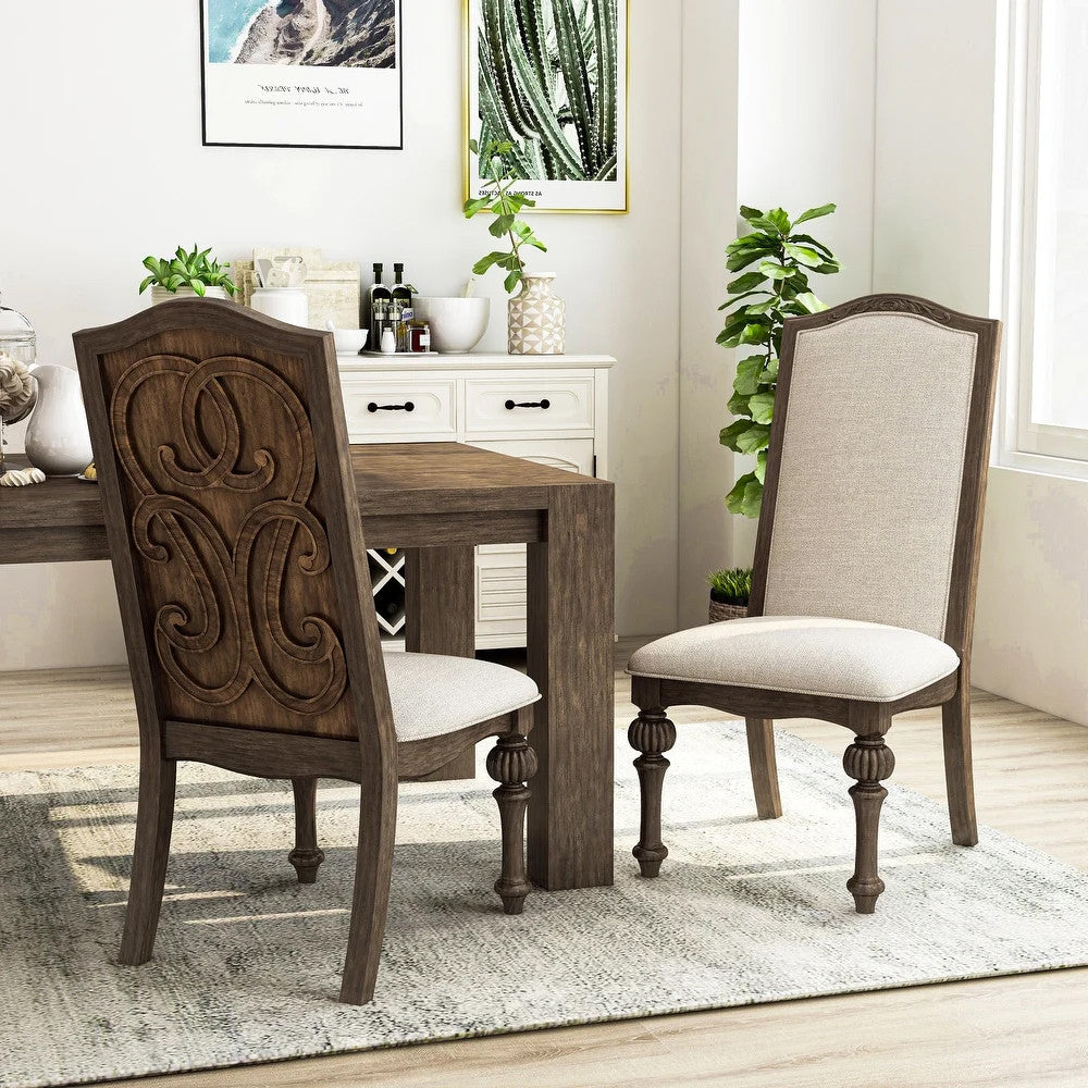 RUIDOSO Rustic Brown 9 Piece Dining Set