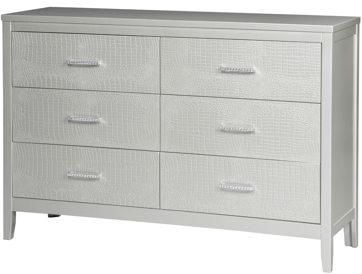 Rianni Silver Dresser & Mirror