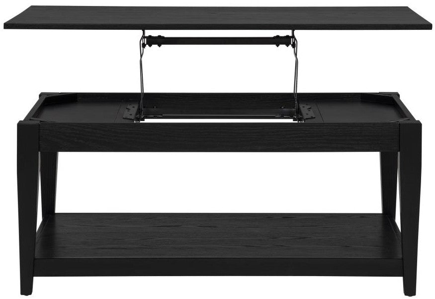 RICHARD Black 48" Wide Lift-Top Coffee Table