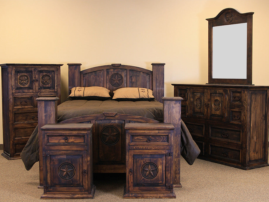 RIGGINS Dark Brown Bedroom Set