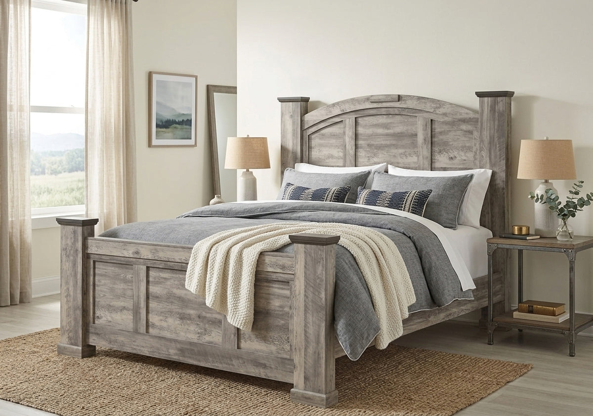 SABINE Gray 60" Height Poster Bed