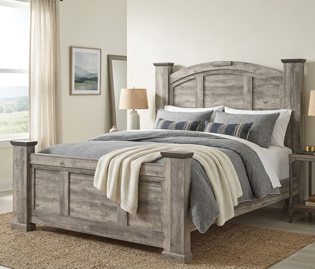 SABINE Gray 60" Height Poster Bed