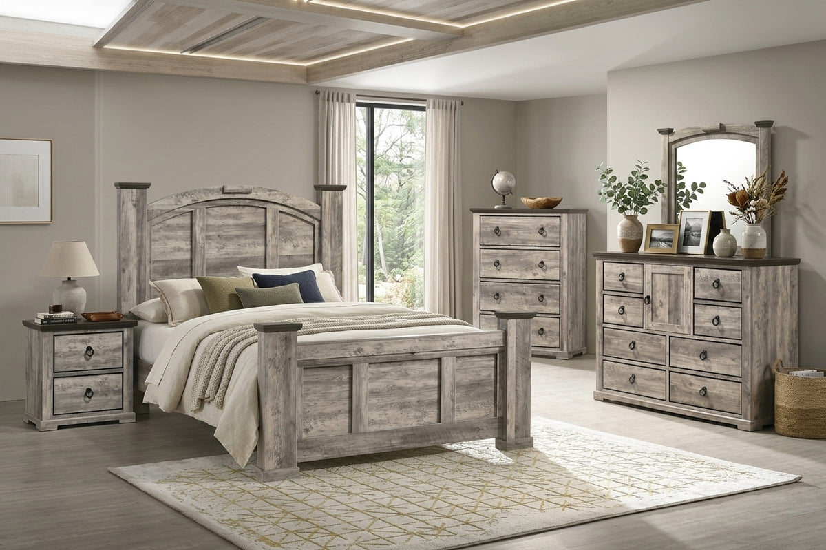 SABINE Gray 60" Height Poster Bed
