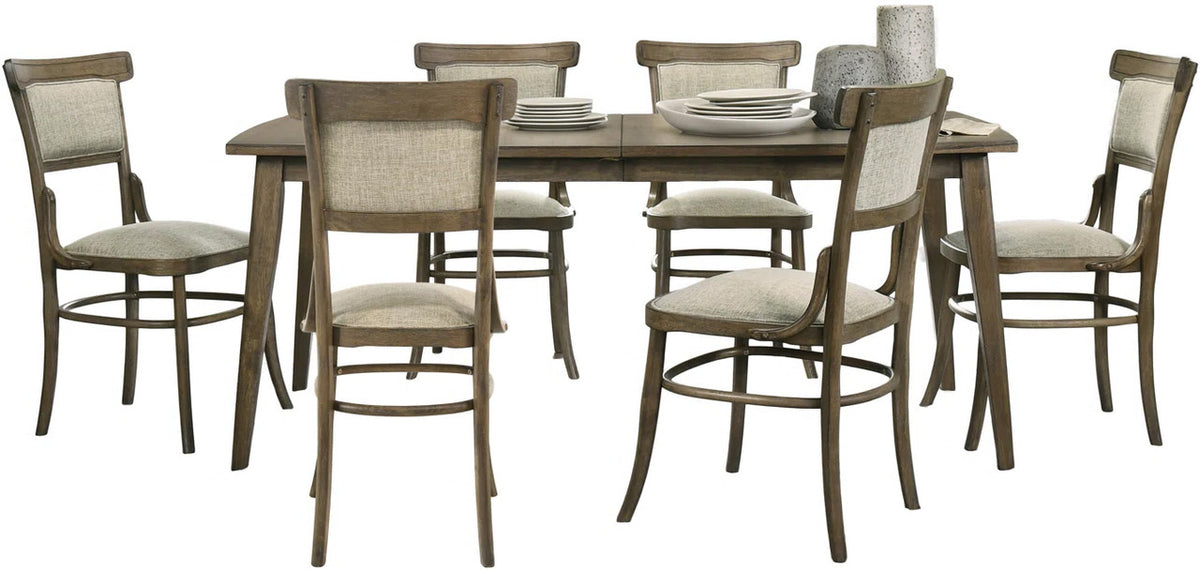 SAINT PAUL Vintage Walnut 7 Piece Dining Set