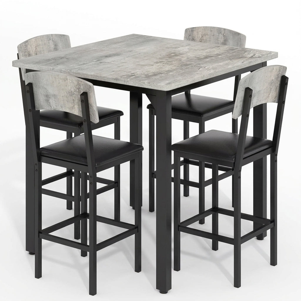 SINTRA Gray 5 Piece Counter Height Set