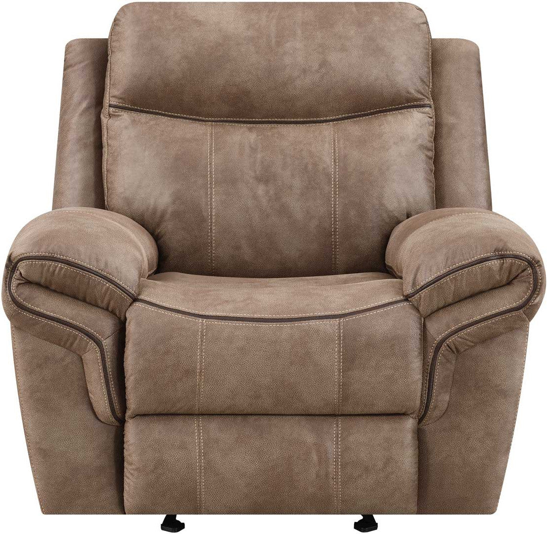 SNIDER Brown 44" Wide Swivel Glider Recliner
