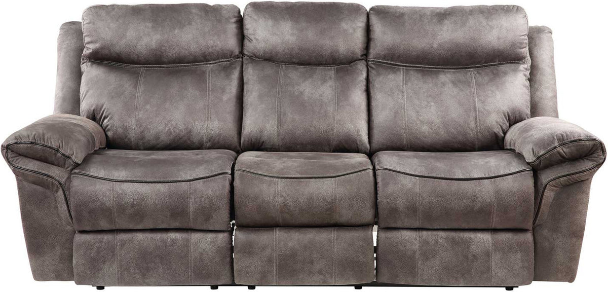 SNIDER Gray Reclining Sofa & Glider Loveseat