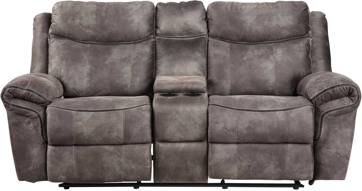 SNIDER Gray Reclining Sofa & Glider Loveseat