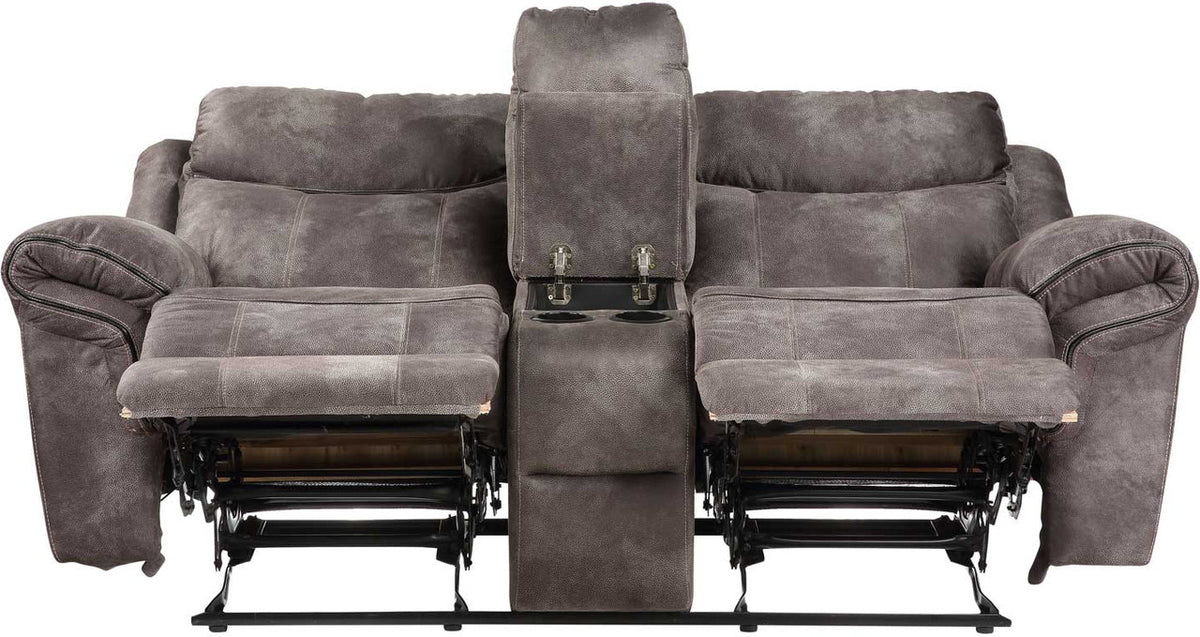 SNIDER Gray 78" Wide Glider Reclining Loveseat