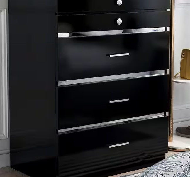 SONJA Black 30" Wide Black Vanity Chest
