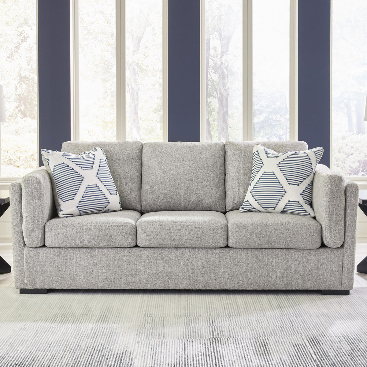 SORBONNE Light Gray 89" Wide Sofa