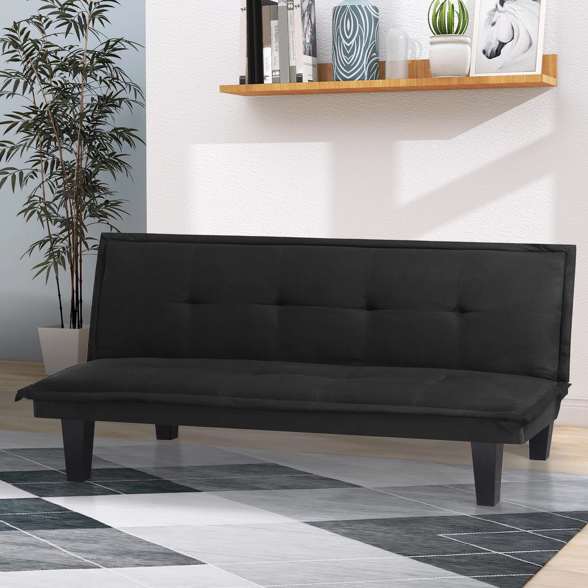 SOWETO Black 66" Wide Sofa Bed
