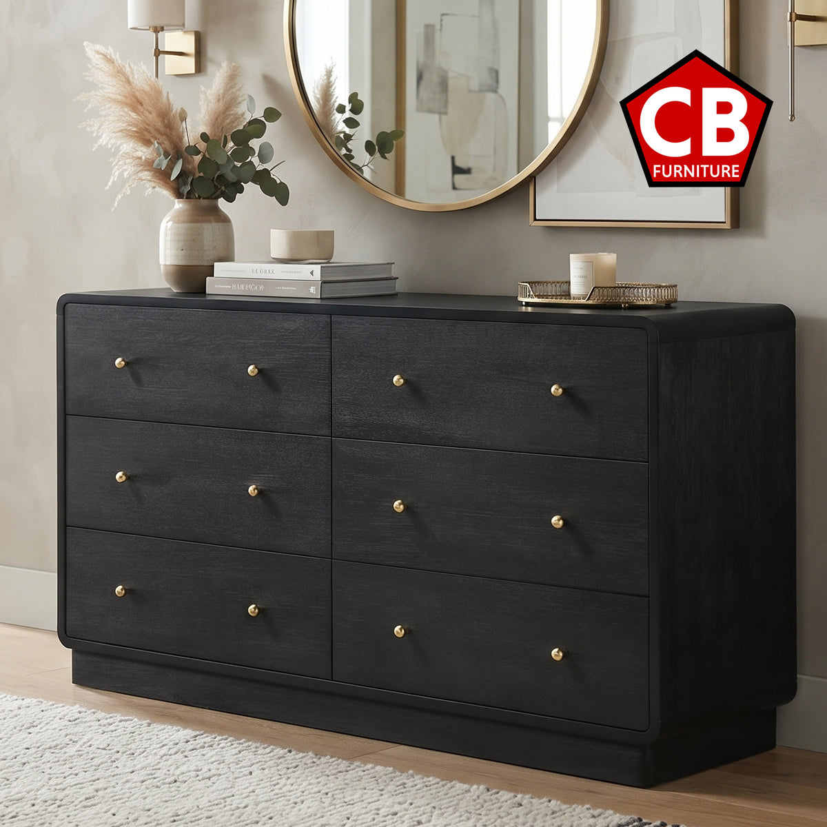 STAVER Black 59" x 34" Height Dresser