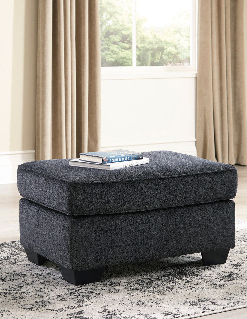 STELLAR Dark Gray 34" x 24" Ottoman