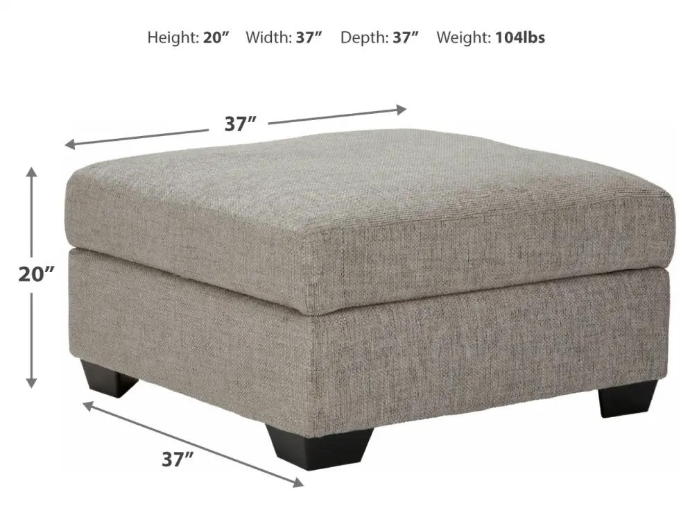 STOVALL Beige Gray 37" Wide Ottoman with Storage