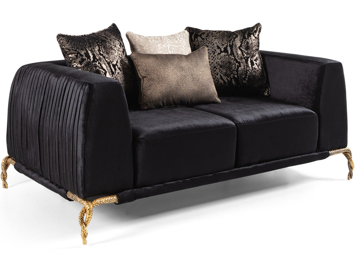 STUTZ Black Luxury Sofa & Loveseat *Closeout