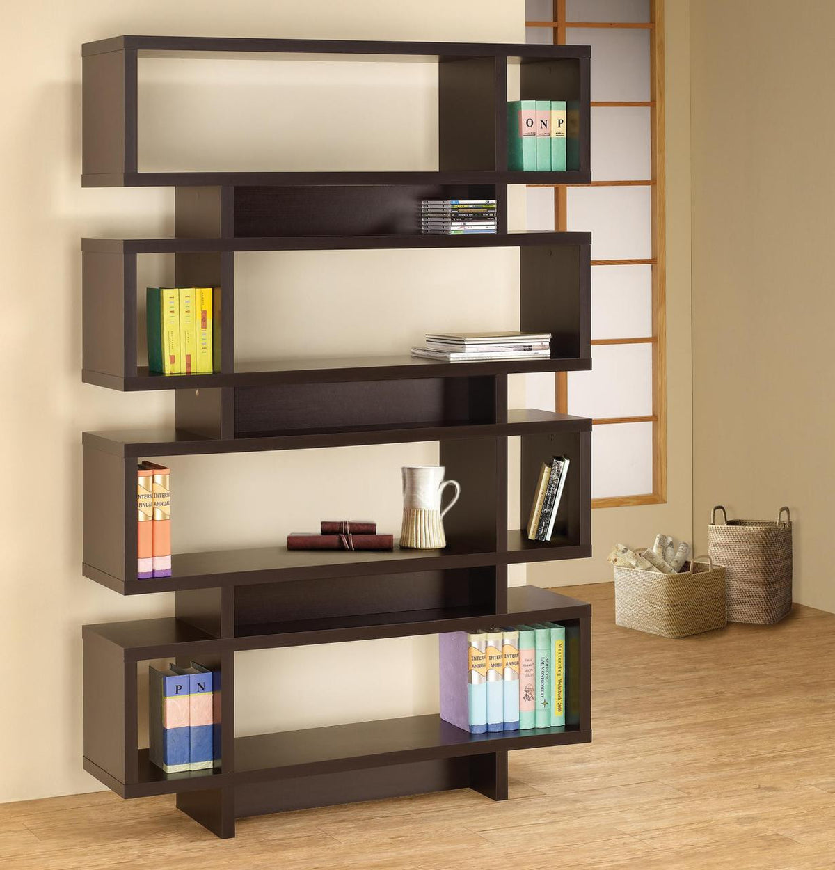 Sable Cappuccino Bookcase