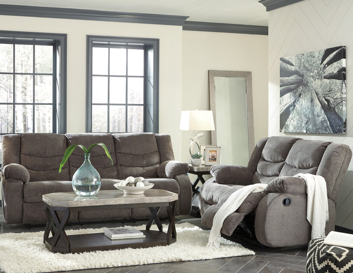 SARGE Gray 63" Wide Reclining Loveseat