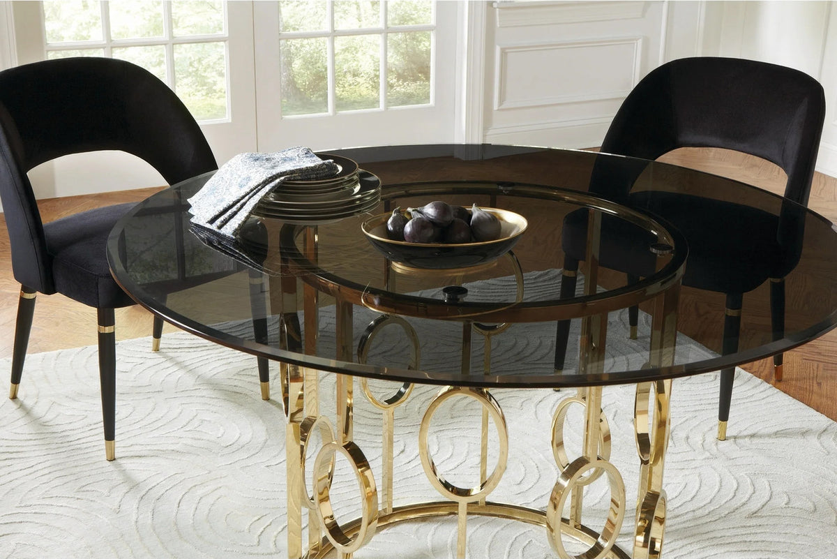 Serilda Black & Gold 5 Piece Dining Set