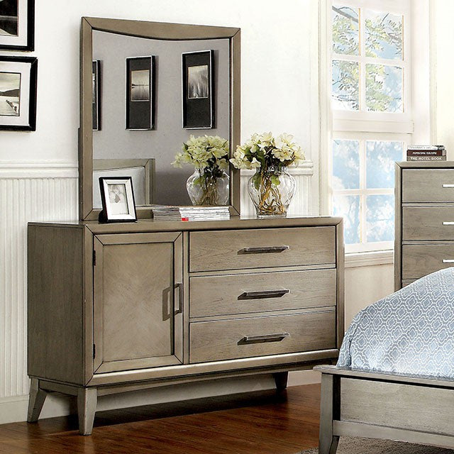 ZOLANA Gray 56" Wide Dresser & Mirror