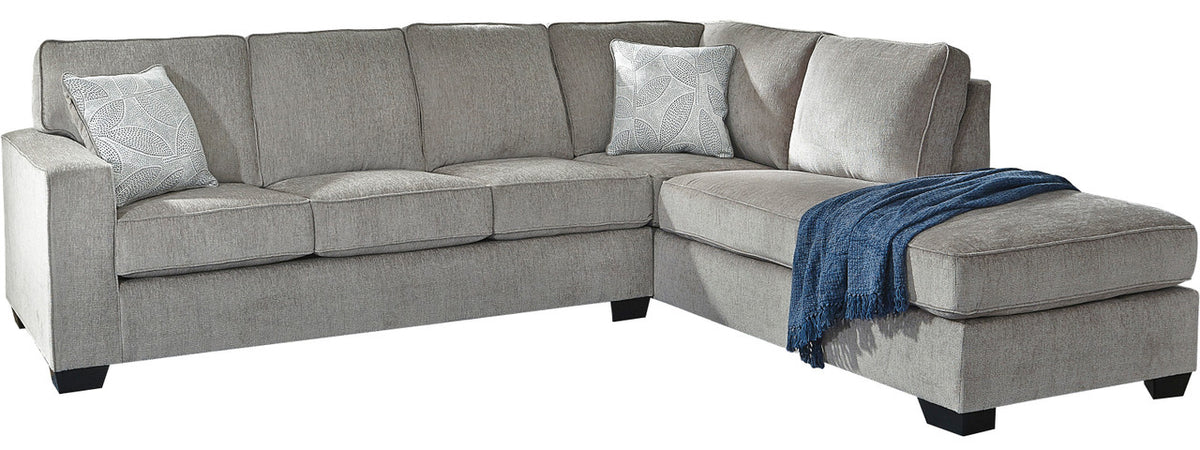 STELLAR Nickel 112" Wide Queen Sleeper Sectional
