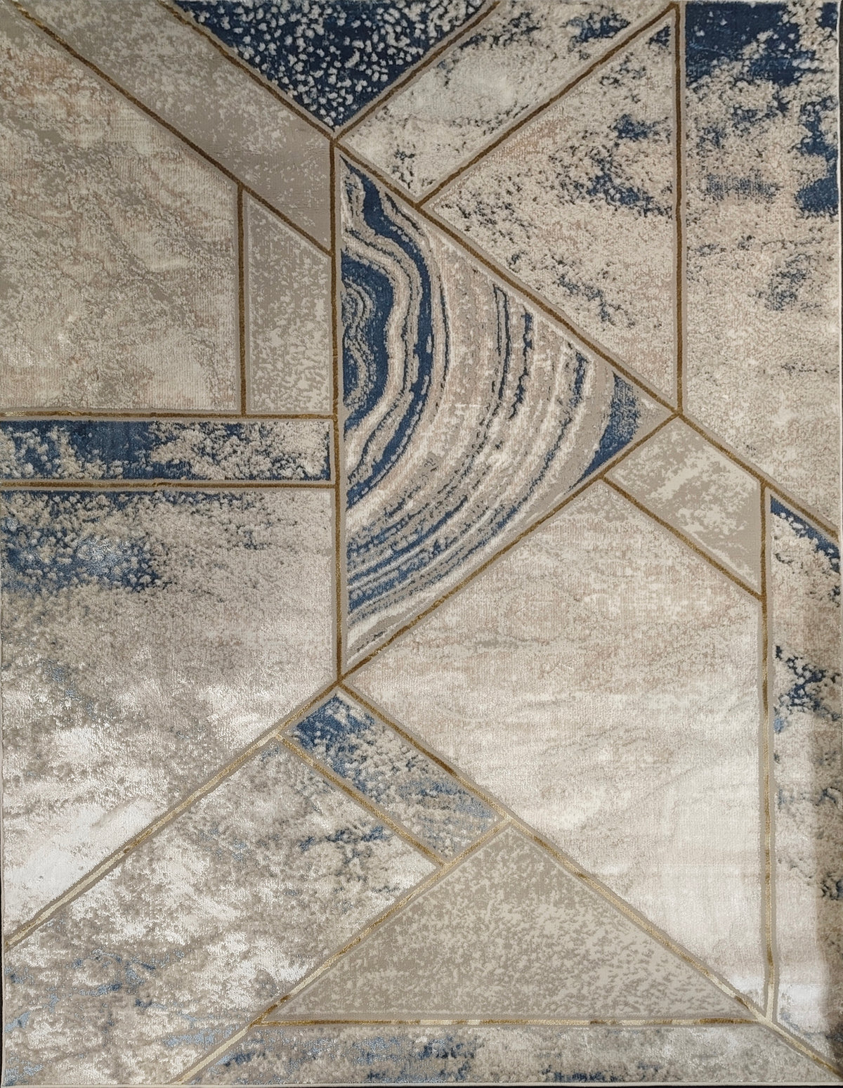 TUALTIN Blue & Cream 5' x 8' Area Rug