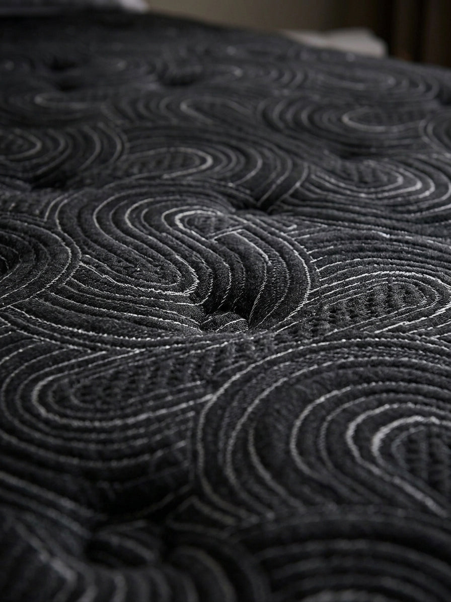 TWILIGHT Black Euro-Top 12.5" Medium Mattress