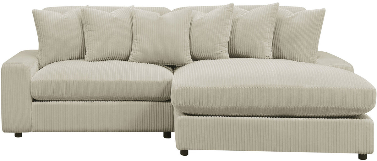 VEHLO Sand 105" Wide Reversible Sectional
