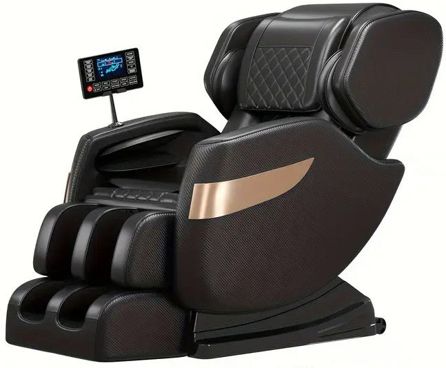 VESPER Black Massage Chair with Foot Roller Massage