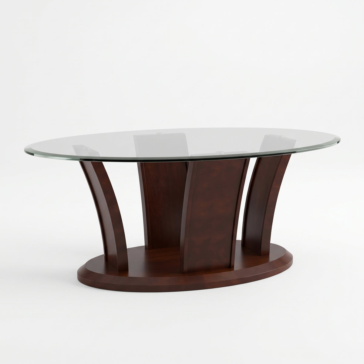 VEZINIA Dark Brown 48" x 30" Coffee Table