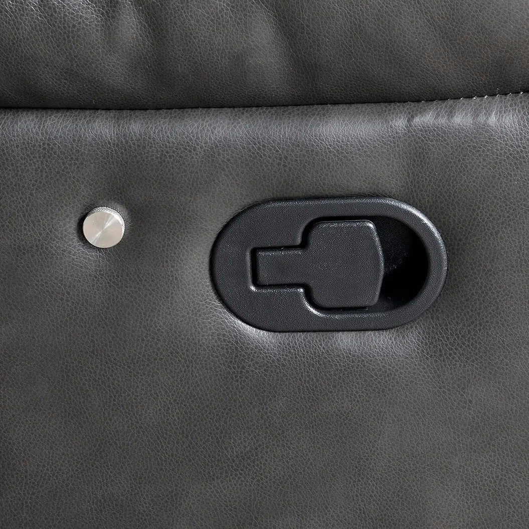 VIVO Gray 100" x 100" Reclining Sectional with Speakers