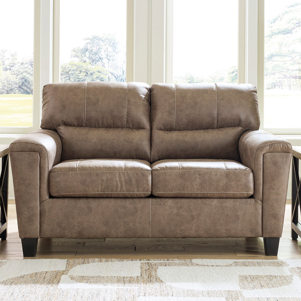 VUHL Dark Brown 61" Wide Loveseat