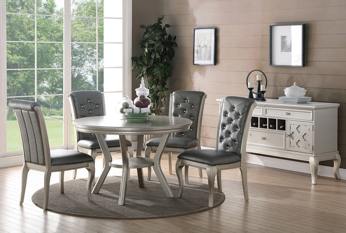 VENICE Silver 5 Piece Dining Set
