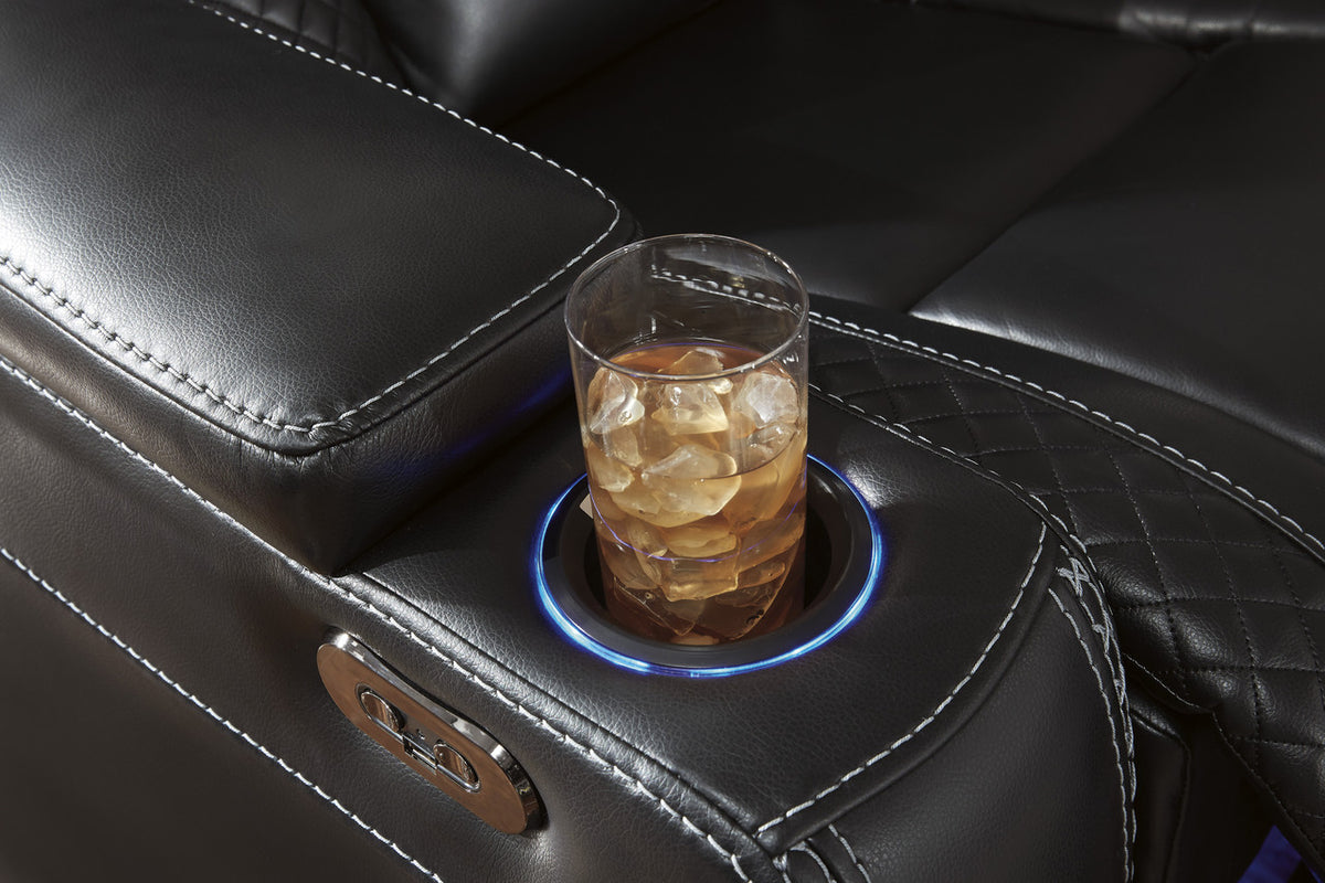 VIKTOR Black 86" Wide Power Reclining Sofa