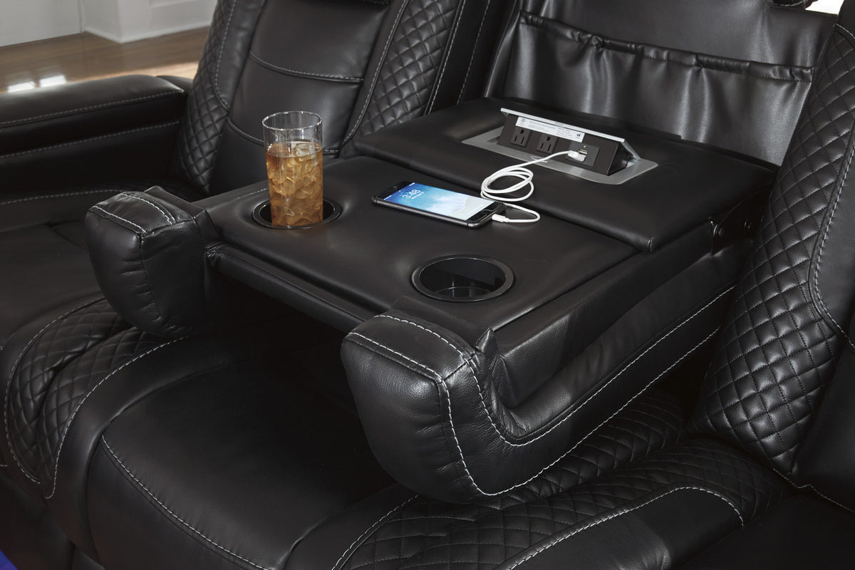 VIKTOR Black 86" Wide Power Reclining Sofa