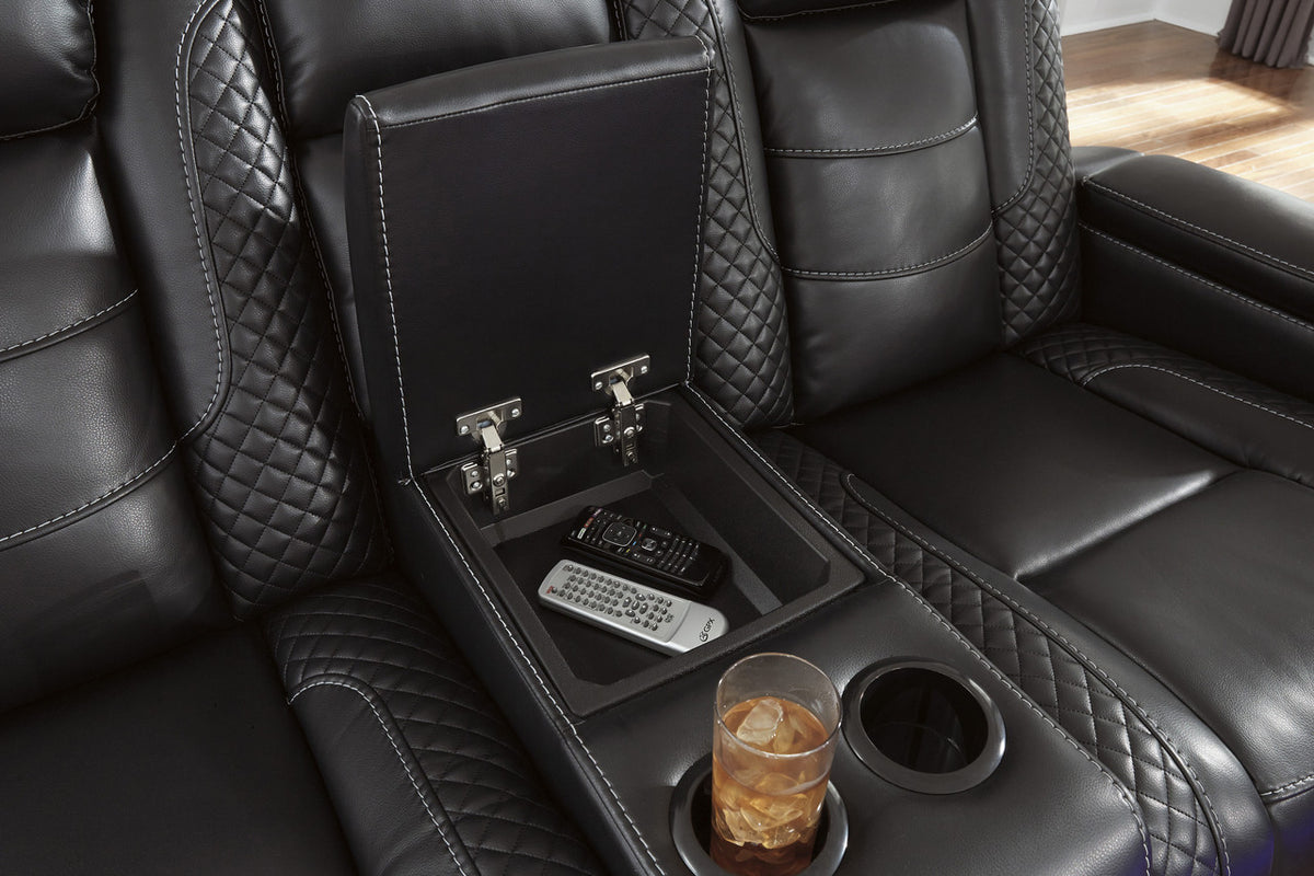 VIKTOR Black 75" Wide Power Reclining Loveseat