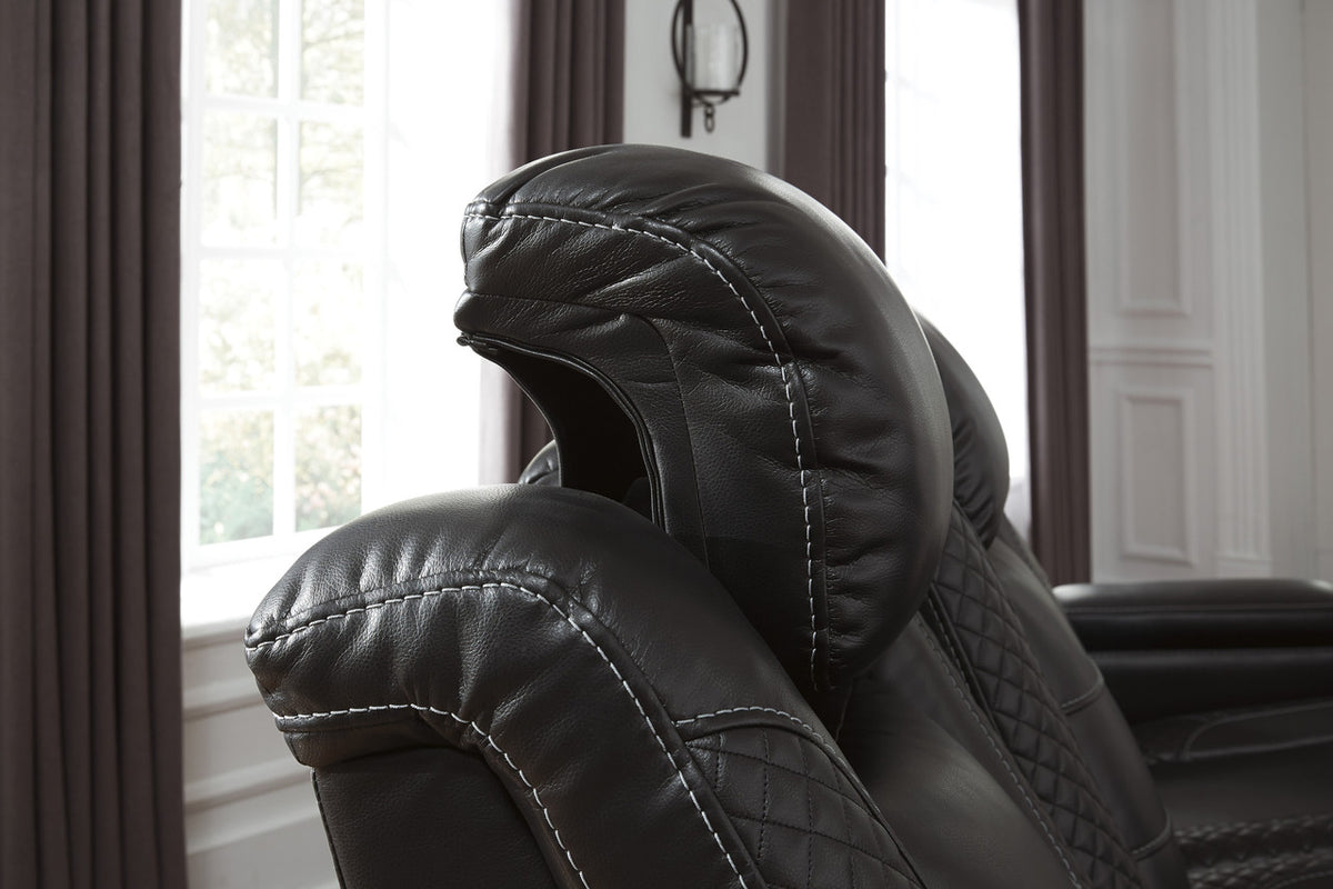 VIKTOR Black 86" Wide Power Reclining Sofa