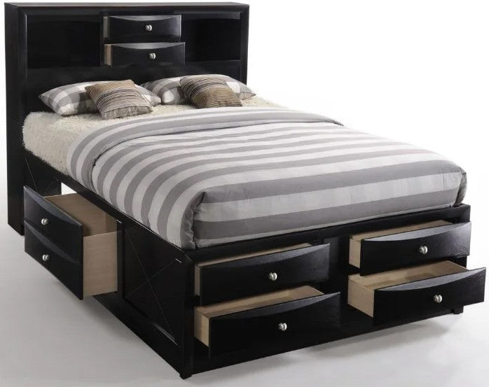 WATSON Black 56" Height Storage Platform Bed