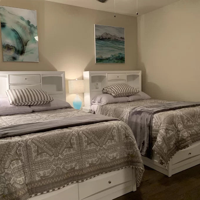 WATSON White 56" Height Storage Platform Bed