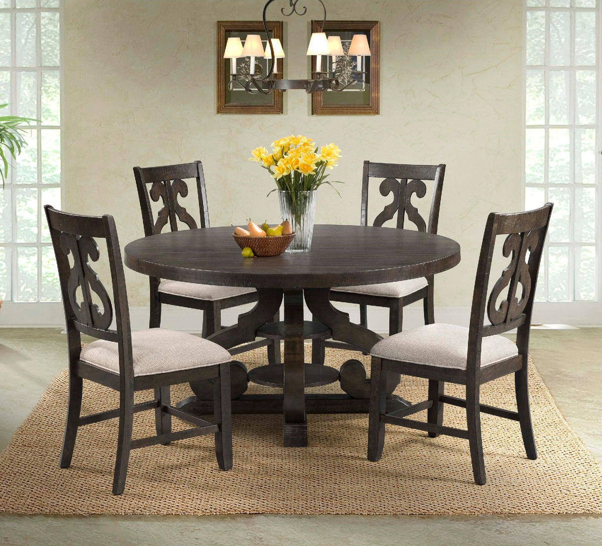 WESTIN Walnut Scroll 20" Wide Chair