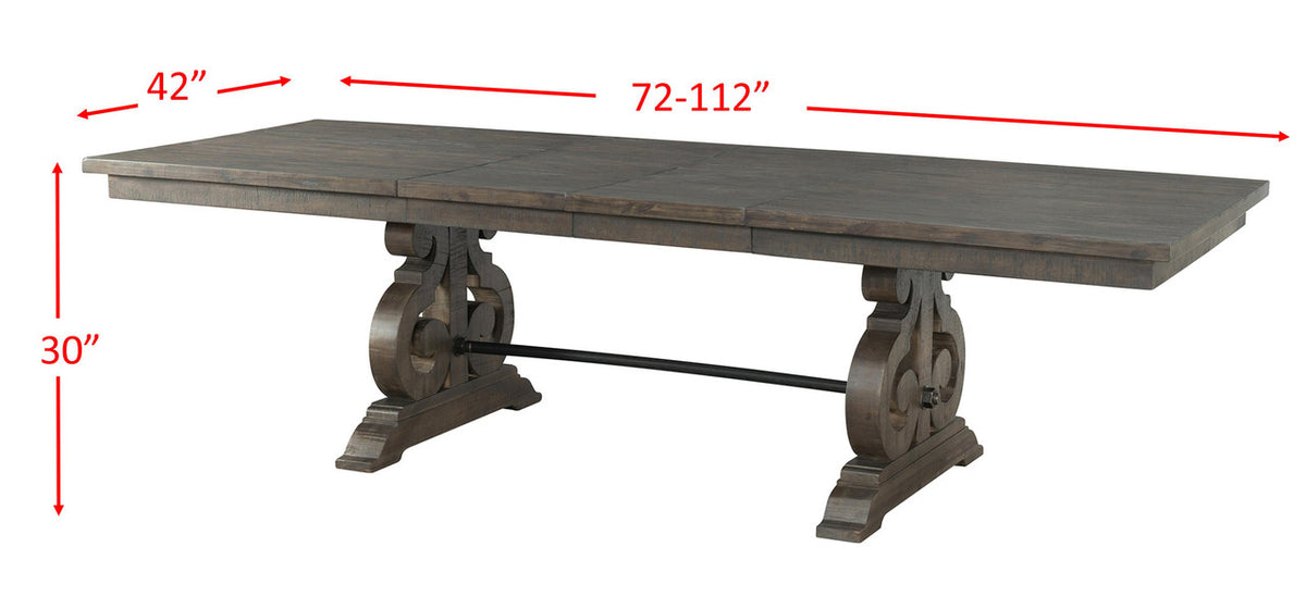 WESTIN Walnut 112" Wide Dining Table