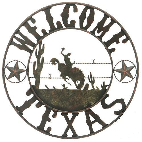 WELCOME TEXAS 36" Wide Wall Decor