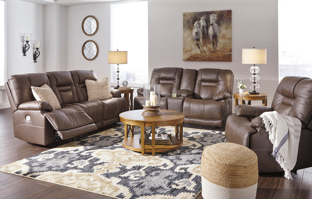 Wesley Top Grain Leather Power Recliner with Adjustable Lumbar and Headrests