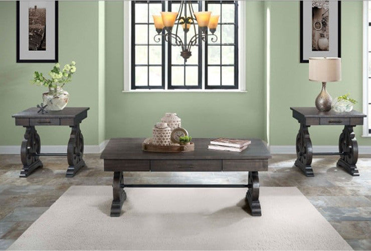 WESTIN Walnut 3 Piece Storage Table Set