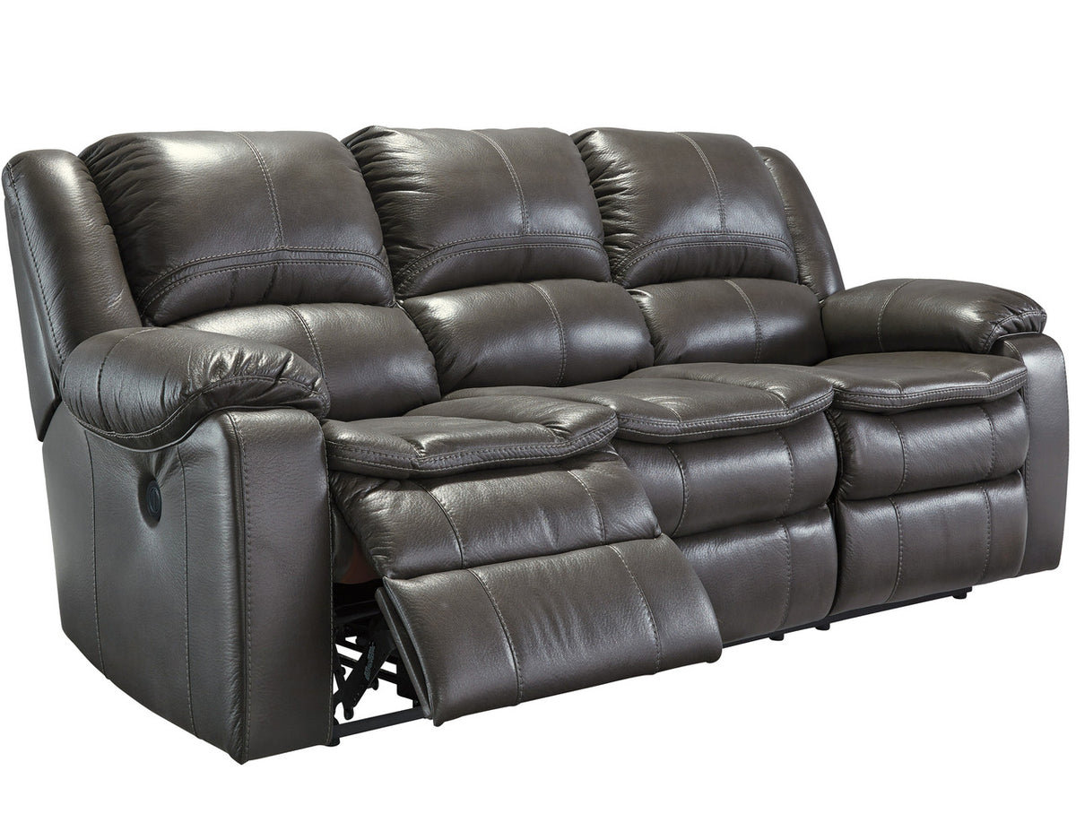 Wexford Grey Leather Reclining Sofa