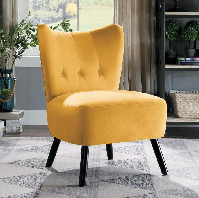 WILMA Yellow Accent Chair