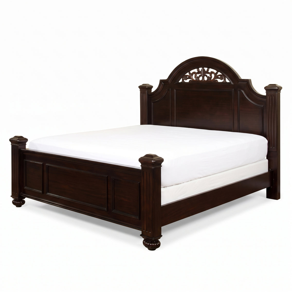 XIMENA Dark Walnut 64" Height Poster Bed