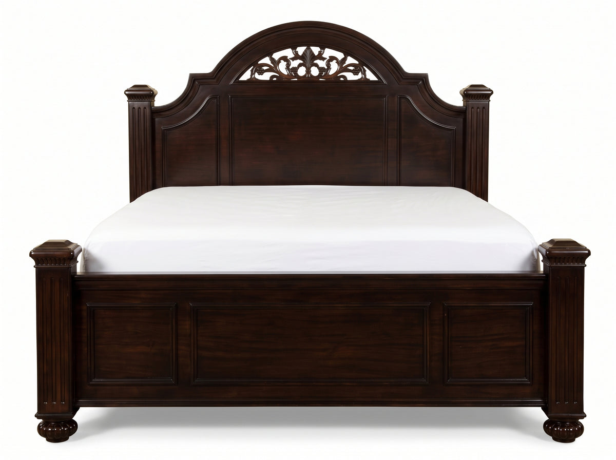 XIMENA Dark Walnut 64" Height Poster Bed