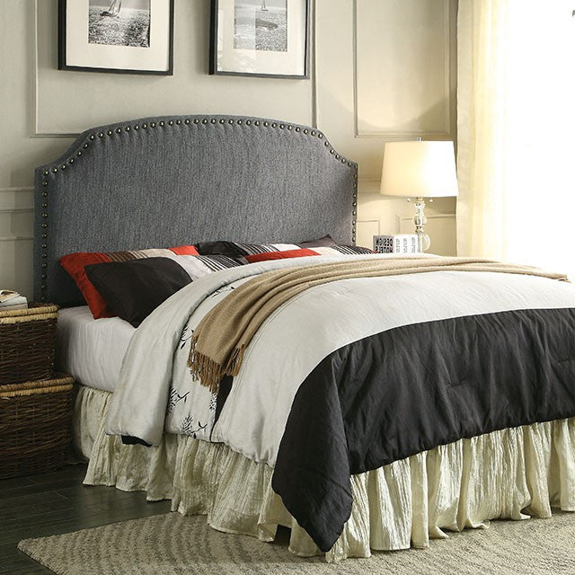Xanti Gray Full & Queen Headboard with Nailheads