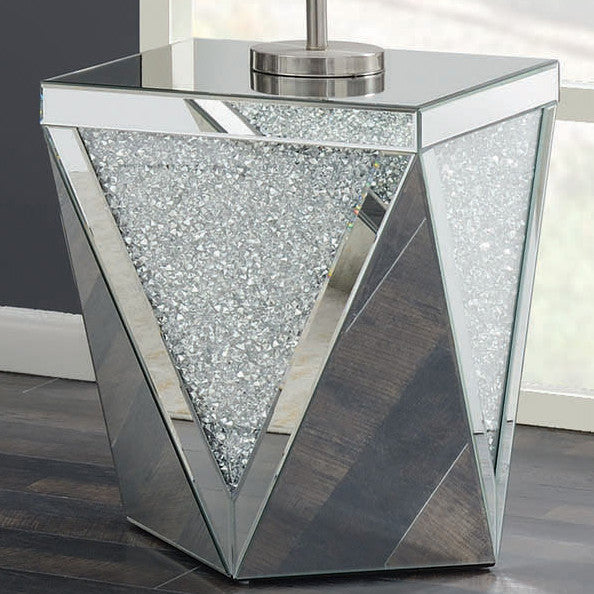 YEZENIA Mirrored 39" Wide End Table